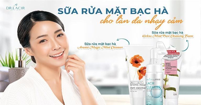TOP 3 Sữa Rửa Mặt Bạc Hà Lành Tính Cho Da Nhạy Cảm