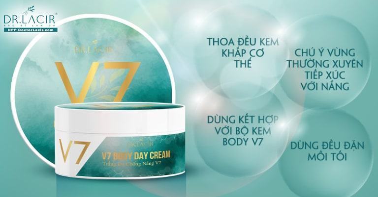 V7 Body Day Cream Dr.Lacir có thực sự trắng như lời đồn?